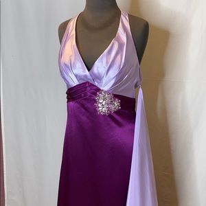 Purple satin Gown